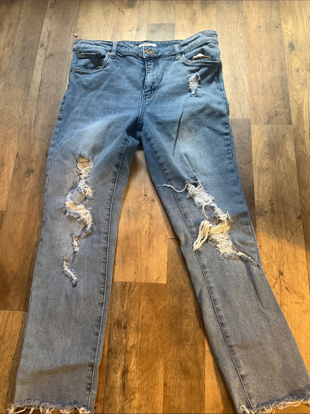 STS Blue Women's Light Blue Distressed Skinny Jeans